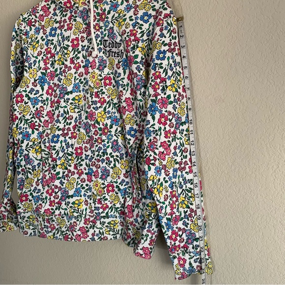 Teddy Fresh Grandma Floral Flower Print Cotton Pullover Hoodie Unisex Size Small - Picture 3 of 10